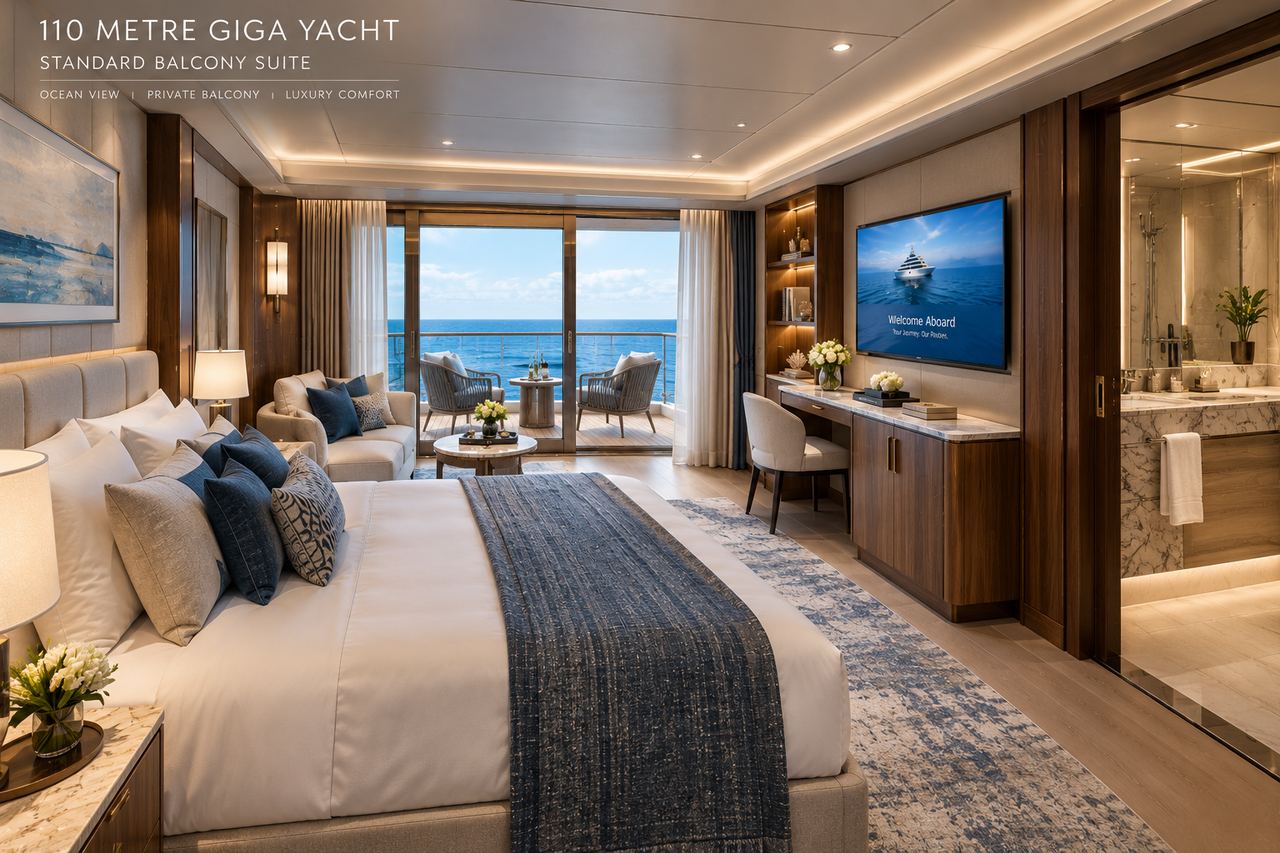 Balcony suite with a private balcony and ocean view